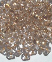 25 grams of 3x7mm Gold Lined Crystal Farfalle Seed Beads